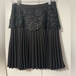 Darling black polyester skirt with lace detail size small